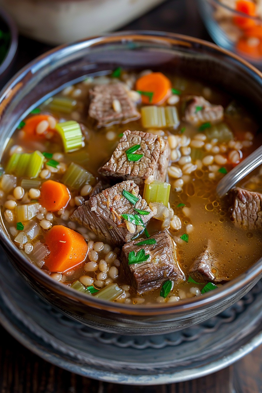 Beef Barley Vegetable Soup Recipe