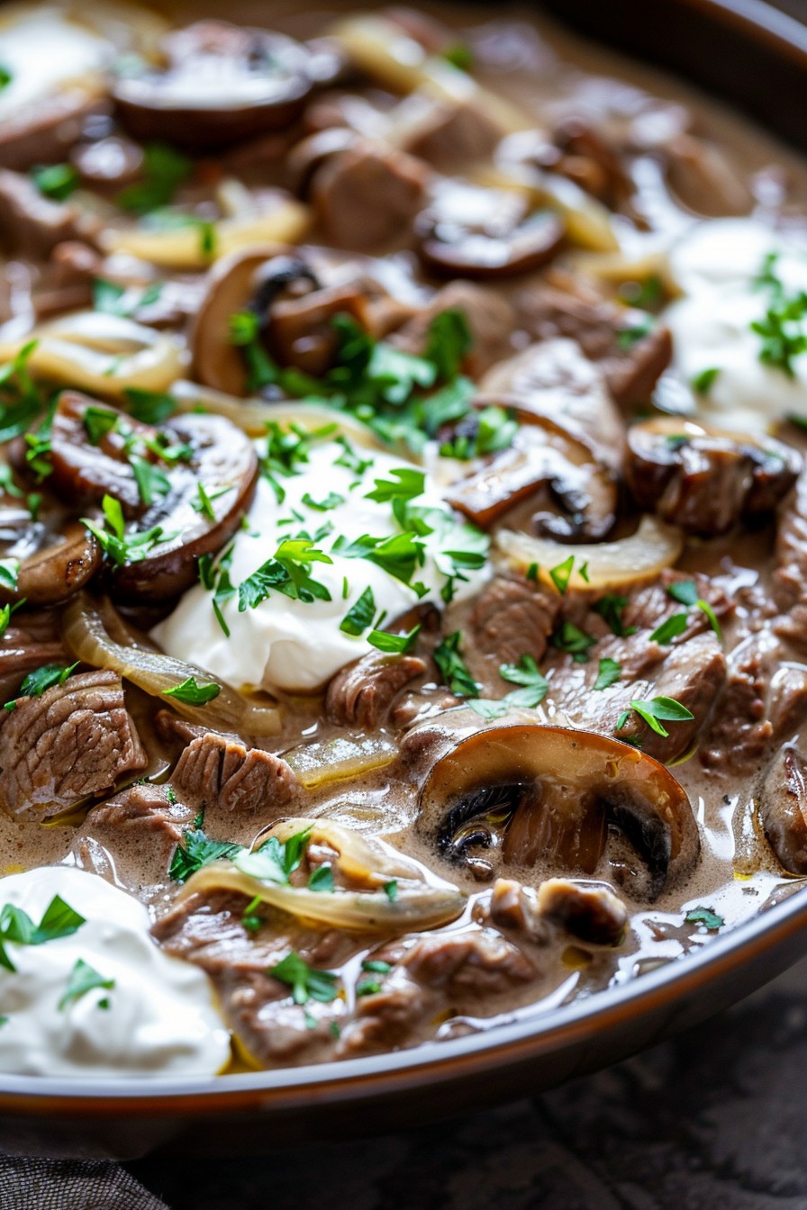 Beef Stroganoff With Mushrooms Recipe