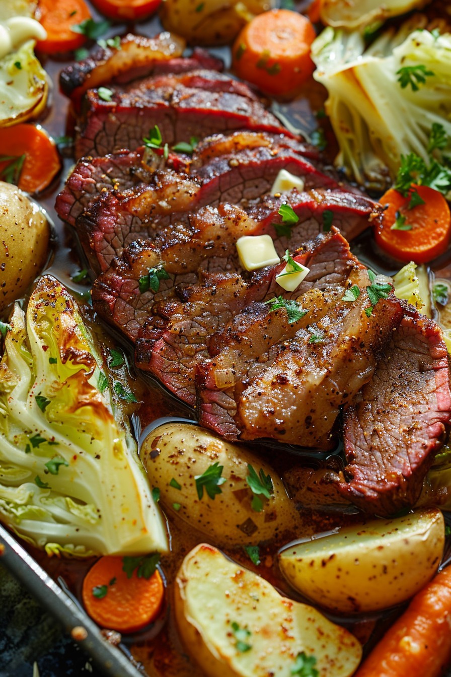 Oven Roasted Corned Beef And Cabbage Recipe