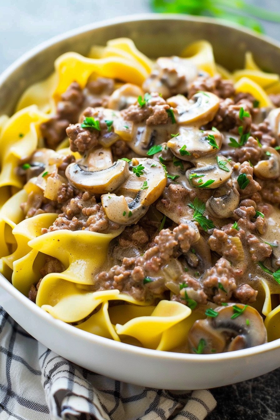 Recipe For Beef Stroganoff With Ground Beef And Sour Cream
